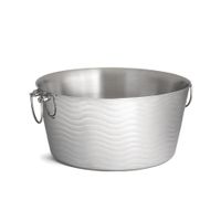 TableCraft WBT199 Wave Collection Beverage Tub, Stainless
Steel - 6-3/4 gal