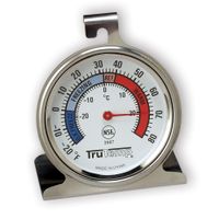 Taylor 3507FS TruTemp Freezer/Refrigerator Thermometer,
Stainless Steel - 2 1/4"