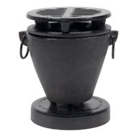 Town Food 51355 Hibachi, Black, Cast Iron - 4-3/4"