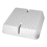 Thunder Group PLFDS285 Floor Drain Strainer, Square, White,
Plastic - 8-1/2" x 8-1/2" x 2-1/4"