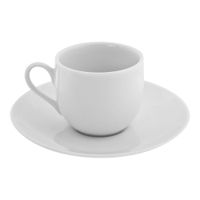 10 Strawberry Street RB0011 Classic White Ballet Demitasse
Cup & Saucer Set, White, China - 3 oz