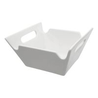 10 Strawberry Street WTR6SQHNDLB Whittier Handled Square
Bowl, White, Porcelain - 11 oz