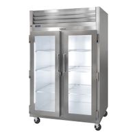 Traulsen G21011 Dealer's Choice Display Refrigerator,
Two-Section, Stainless Steel/Aluminum - 35"