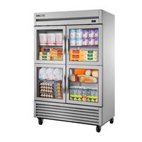 True Mfg T-49G-HC~FGD01 Refrigerator, Reach-In, 2 Section,
Glass Door, Stainless Steel - 54" x 24-1/2" x 78-1/4"