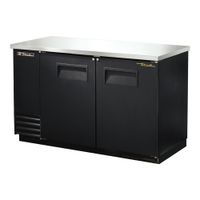 True Mfg TBB-2-HC Underbar Refrigerator, Black, Vinyl,
Stainless Steel, 2 Door - 115V