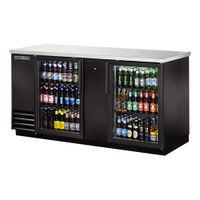 True Mfg TBB-3G-HC-LD Back Bar Two-Section Cooler, Black,
Stainless Steel - 115V