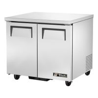 True Mfg TUC-36-HC Undercounter Refrigerator, 2-Door,
Stainless Steel - 36-3/8" x 30-1/8" x 29-3/4"