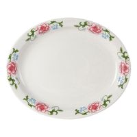 Tuxton China LCH-1349 Western Rose Oval Platter, China -
13-3/4" x 11-1/4"