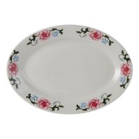 Tuxton China LRH-1259 Western Rose Oval Platter, China -
12-5/8" x 8-3/4"