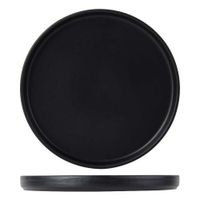 Tuxton China VBAS082 TuxTrendz Zion Plate, Round, Matte
Black, China - 8-1/4" x 3/4"