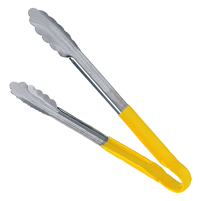 9" SCALLOP TONGS YELLOW