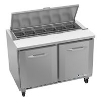 Victory VSP48HC-12 UltraSpec Series Sandwich Prep
Refrigerator, 2 Section, Stainless Steel - 48"