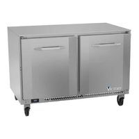 Victory VUR48HC Undercounter Refrigerator, 2 Sections,
Stainless Steel - 48" x 32-7/8" x 34-5/8"