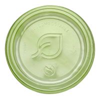 Vegware VW-PCLIDGN Portion Cup Lid, Green, PLA - Fits 2-4 oz