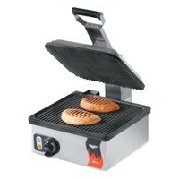 Vollrath 40790 Cayenne Electric Panini Sandwich Press,
Stainless Steel/Non-Stick, Grooved Lower Grill/Upper Grill -
120V