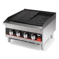 Vollrath 407292 Gas Countertop Cayenne Charbroiler,
Stainless/Aluminized Steel - 60,000 BTU