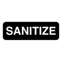 Vollrath 4519 Sanitize Sign Plastic - 9" x 3"