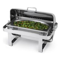 Vollrath 46350 Rectangular Roll-Top Avenger Economy Chafer,
18/8 Stainless Steel - 9 qt