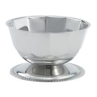 Vollrath 46701 Paneled Bowl, Stainless Steel, Gadroon Edge -
16 oz