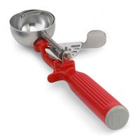 Vollrath 47145 #24 Disher, Red, Stainless Steel/Plastic -
1-1/3 oz