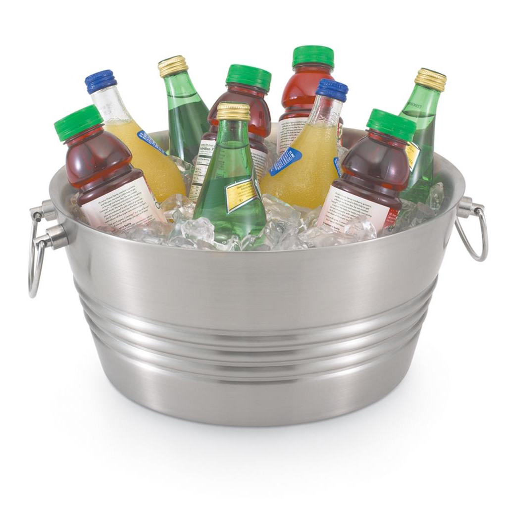S/S ROUND 10QT BEVERAGE BIN 7"