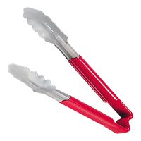 Vollrath 4780940 One-Piece Kool-Touch Tongs, Red, Scalloped
- 9-1/2"