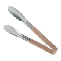 Vollrath 4781260 One-Piece Kool-Touch Tongs, Tan, Scalloped
- 12"