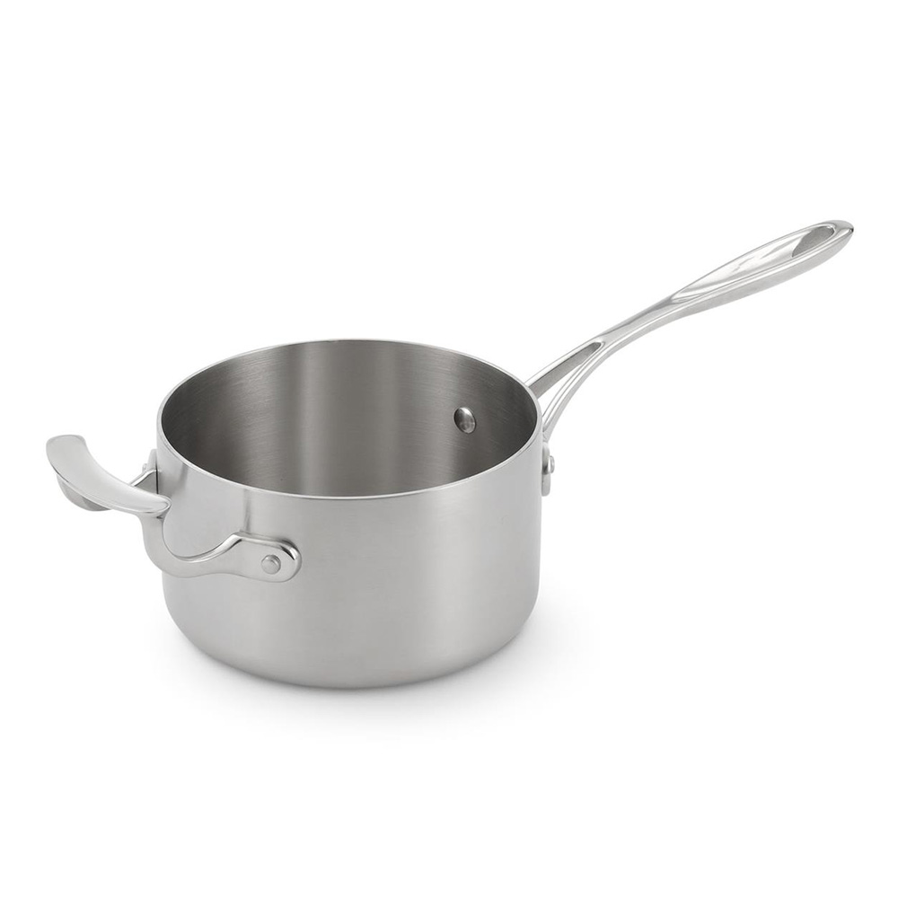 Vollrath 49414 Miramar Display Cookware 2 Qt. Tri-Ply Stainless Steel Sauce  Pan