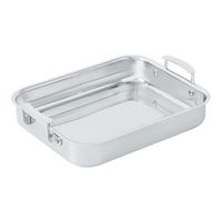 Vollrath 49435 Miramar Display Cookware Small Food Pan, 18
Gauge, Stainless Steel, (w/Handles) - 2-4/5 qt; 2" Deep