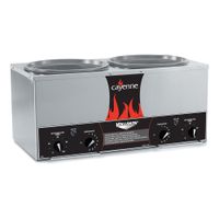 Vollrath 72028 Cayenne Twin Rethermalizer, Stainless Steel -
7 qt