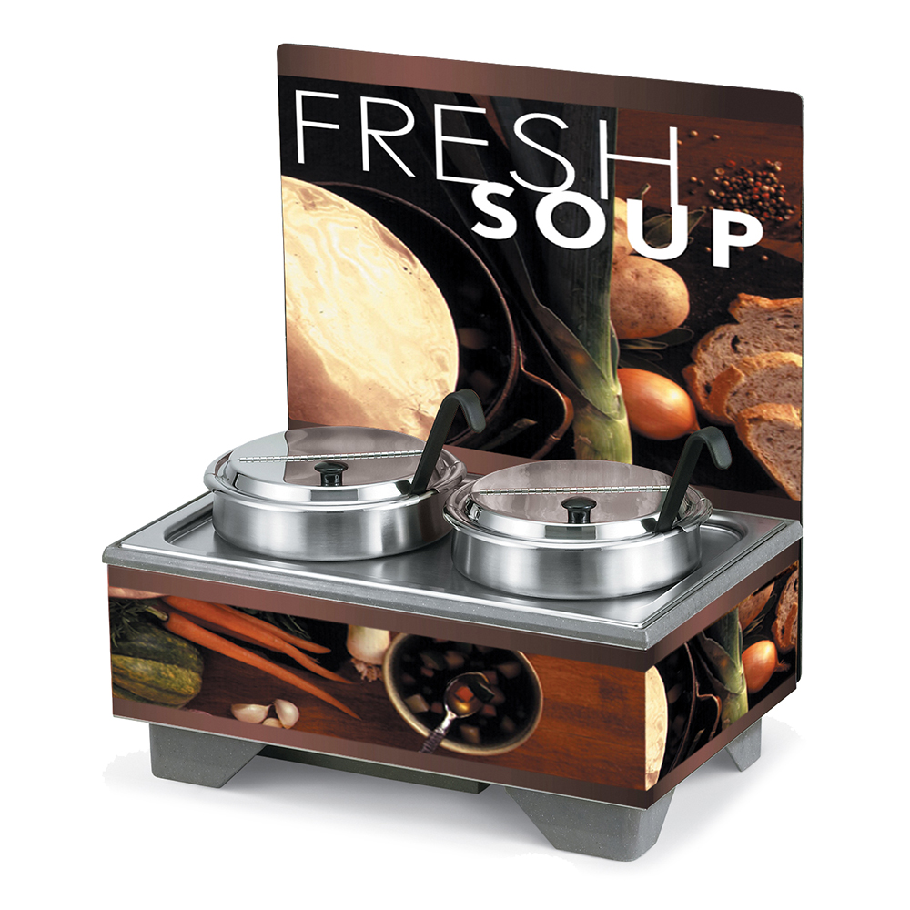 Vollrath 7203102 Cayenne Twin Rethermalizer w/ Menu Board, Tuscan ...