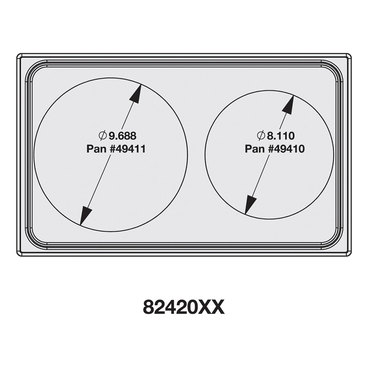 MIRAMAR TEMPLATE 2-HOLE S/S