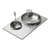 Vollrath 8242414 Miramar Single Size Template w/ (1) Large &
(1) Small Round Cutout, Stainless Steel - 21-1/8" x 12-3/4"