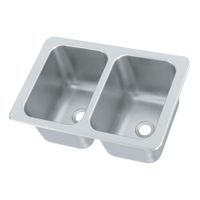 Vollrath 102-1-2 Drain Sink 2 Compartments Sainless Steel -
10" x 14" x 10"