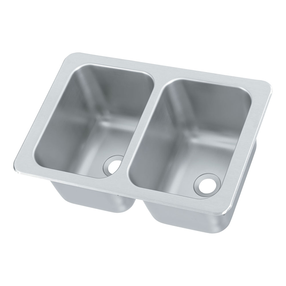 DROP IN SINK 2 COMP 10W X 14