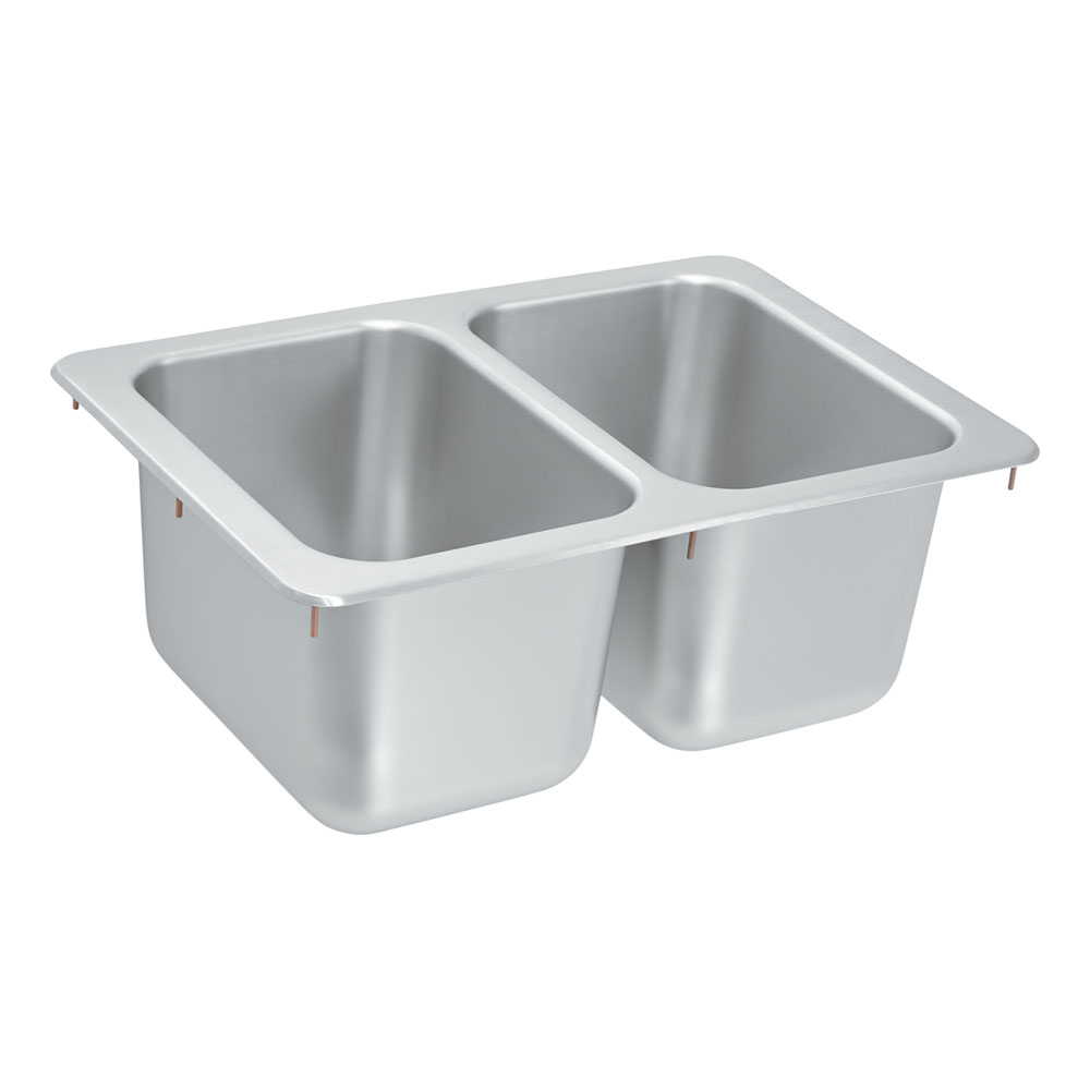 DROP IN SINK 2 COMP 10W X 14