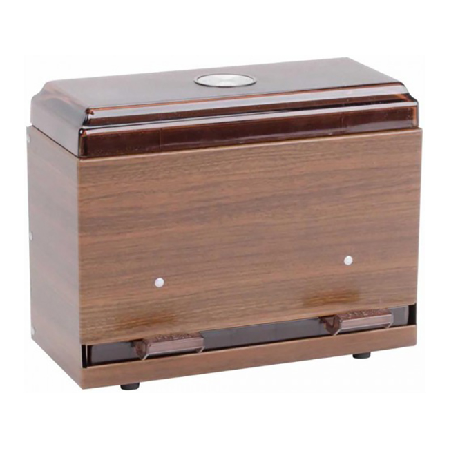 STRAW DISPENSER WALNUT (1)