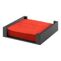 Vollrath V904720 Napkin Dispenser, Black, Wood - 8-5/8" x
8-5/8" x 2-1/8"