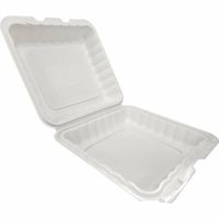 Verde Pack ECP-PP883S Pebble Clamshell, 1 Compartment,
Ivory, MFPP - 8" x 8"