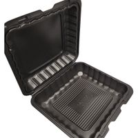 Verde Pack ECP-PP993S-BK Clamshell, 1-Compartment, Black,
PP - 9"