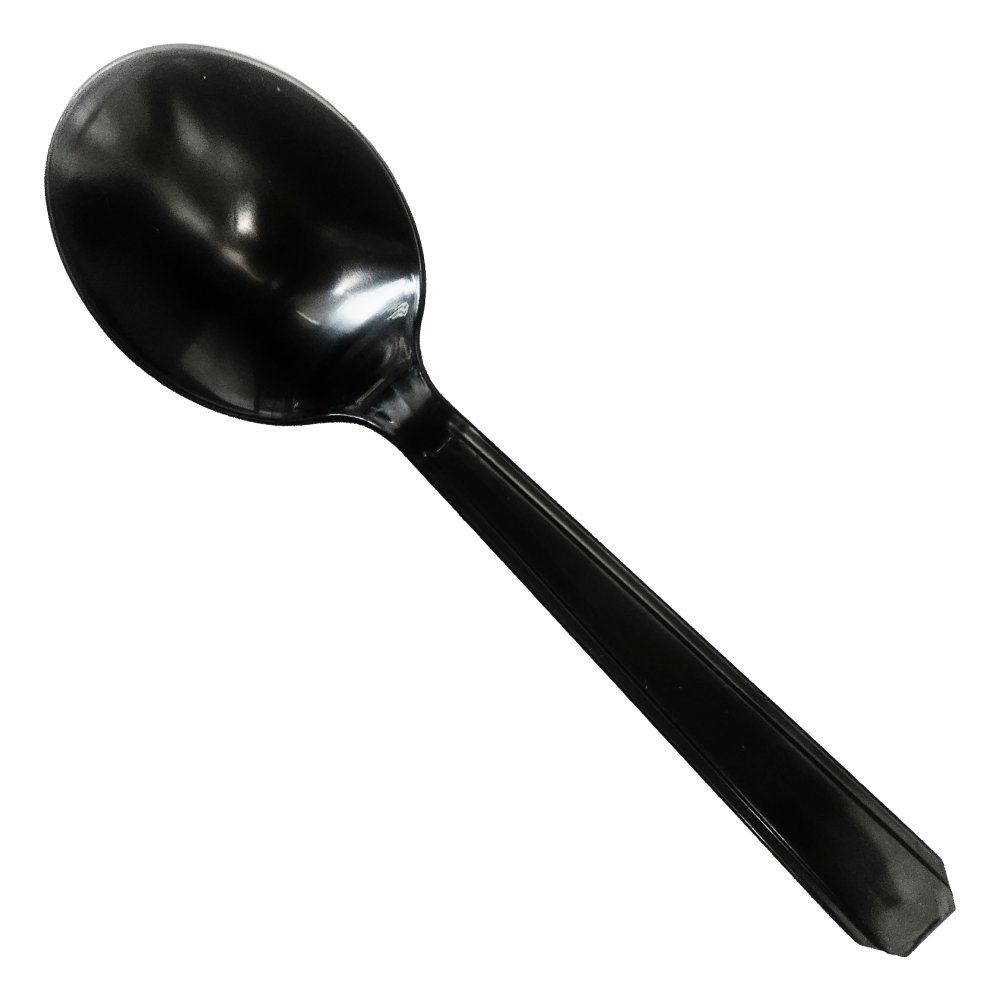 HEAVY PS SOUP SPOON 5.8" BLK