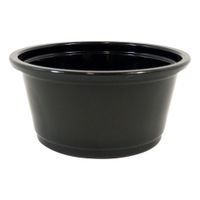 Verde Pack PM-PC2BLK Portion Cup, Black, Plastic - 2 oz