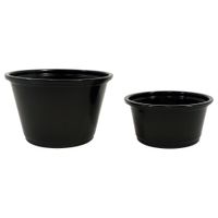 Verde Pack PM-PC4BLK Portion Cup, Black, Plastic - 4 oz