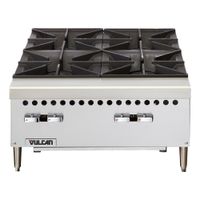 Vulcan \ Wolf - Wolf Range VCRH12 VCRH Series Gas Hotplate,
Countertop, Cast Iron Burners, Stainless Steel- 12"