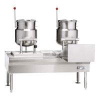 Vulcan \ Wolf - Wolf Range 64/B1212 Electric Counter Kettle
& Braising Pan Table Assembly, One VECTS12, One K12ETT,
Stainless Steel- 64"