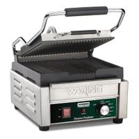 Waring WPG150 Italian Style Panini Grill, Stainless Steel -
15-1/2" x 11-1/2" x 9-1/4"