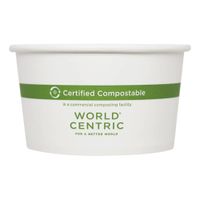 World Centric BO-PA-12 Compostable Food Bowl, White/Stock
Print, Paper - 12 oz