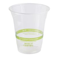 World Centric CP-CS-12 Disposable Cold Cup, Clear, PLA - 12
oz