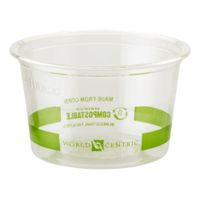 World Centric CP-CS-4S Disposable Portion Cup, Clear
W/Markings, PLA - 4 oz