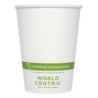 World Centric CU-PA-12 FSC Compostable Hot Cup, FSC
Paper/PLA Lining - 12 oz